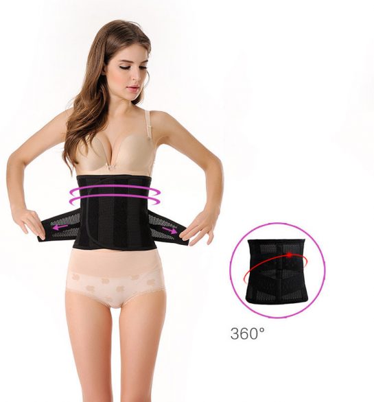 Waist trainer with back support