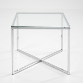 Kreuzendes quadratisches klares Glas
