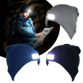 Hat-with-LED-lighting