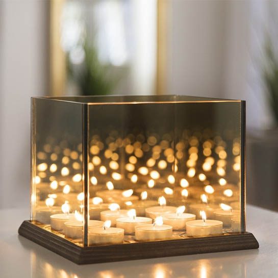 Candle-lights-mirror-glass