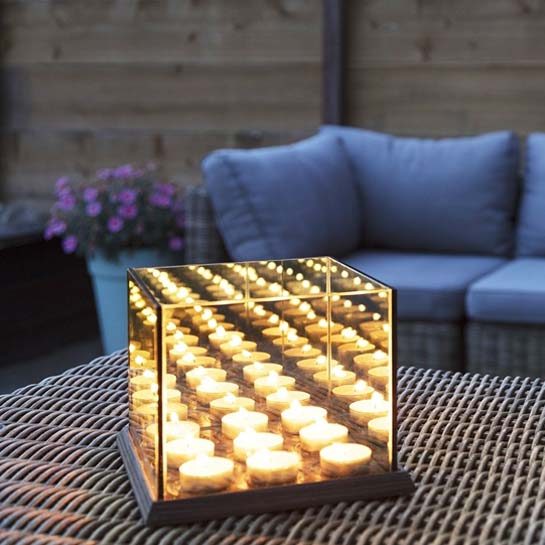 Kerzenlichter aus Spiegelglas