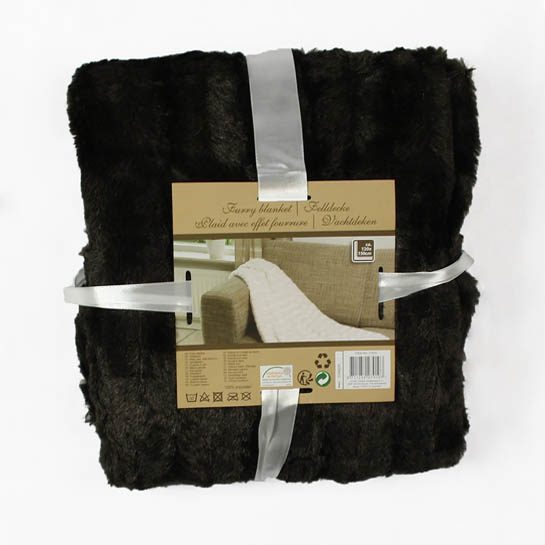 Polar Fleece Blanket-Brown