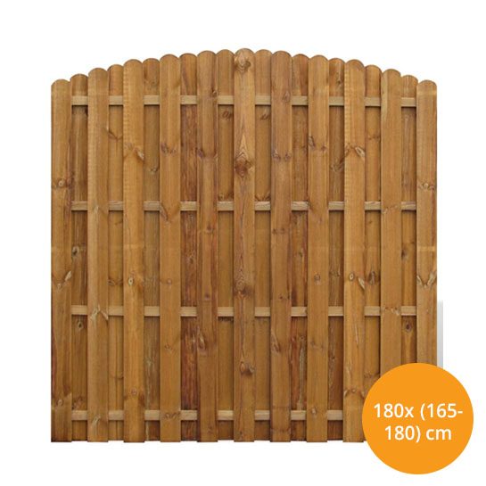 Wooden-fence-curved