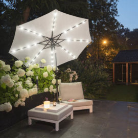 LED-Parasol-Creme