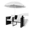 Loungebed-set-met-parasol