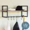 Wall Coat Rack Begie Background With Logo