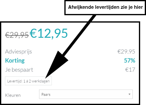 Deviating delivery times