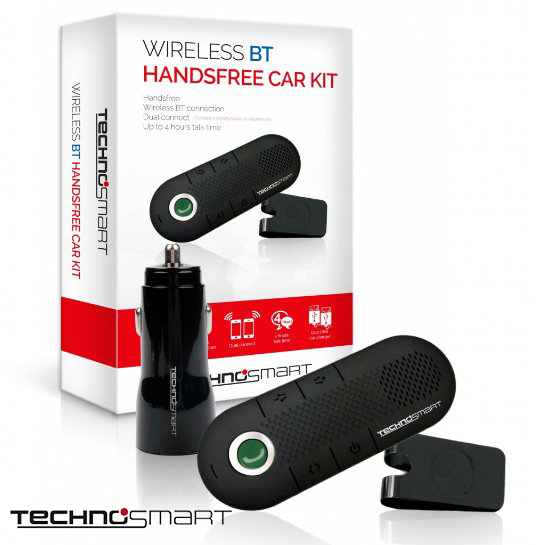 Bluetooth Handsfree car kit van Technosmart - Webshop-outlet.nl | Aanbiedingen tegen OUTLET