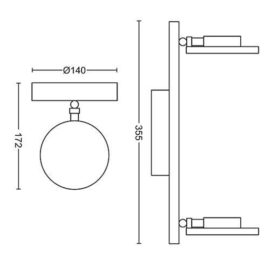 Philips Opbouwspot Myliving Glissette 2 Spots Afmetingen