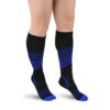 Sports Compression Socks Stripes Dark Blue