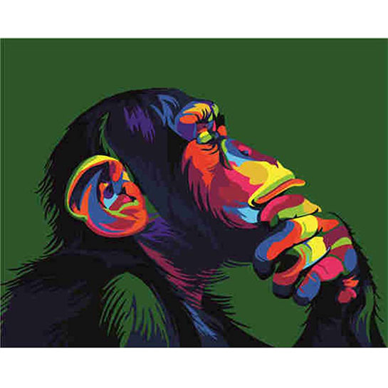 Monkey With Green Background