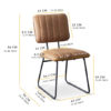 Cognac Dining chair Ford Sizes