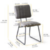 Dark Gray Dining Chair Ford Sizes