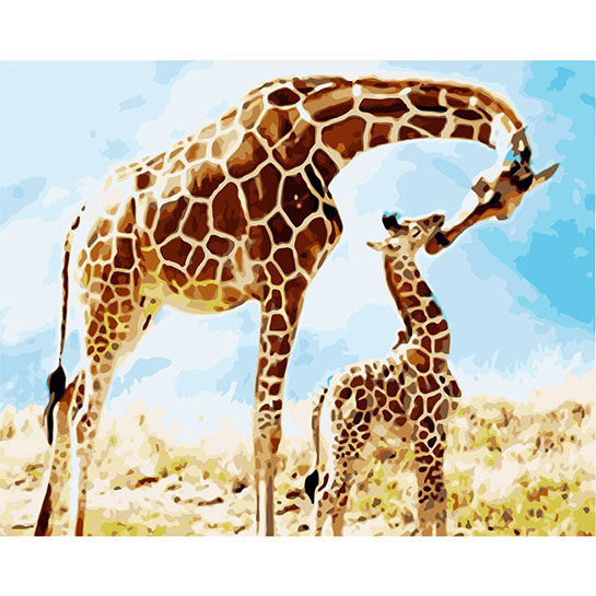 Giraffe Met Baby Giraffe