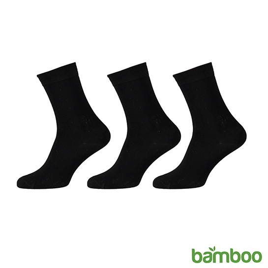 Zachte Bamboo Sokken Zwart Vrijstaand