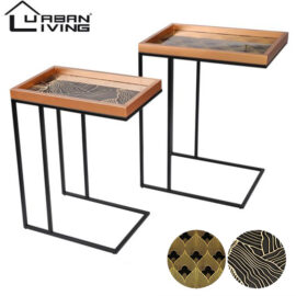 Urban Living Set Van 2 Bijzettafels Rechthoek Voor Bankstel Hoofd