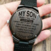 Relógio de madeira 'To My Son' Atmosphere 4