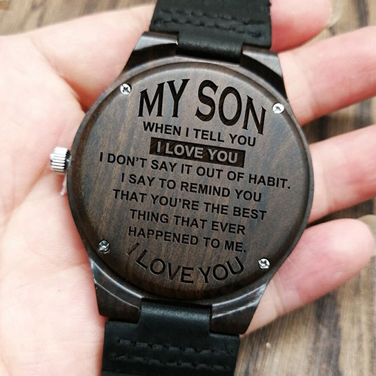 Houten Horloge ‘to My Son’ Sfeer 4
