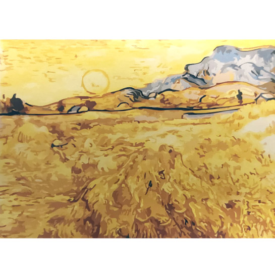 Van Gogh – Wheatfield With A Reaper – Painting By Numbers