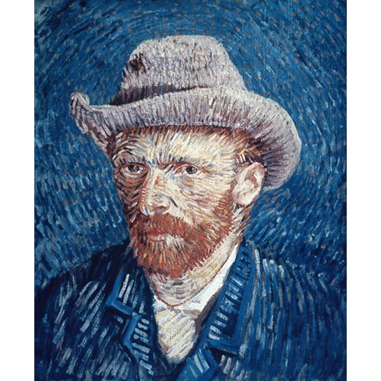 Van Gogh – Selbstporträt mit grauem Filzhut