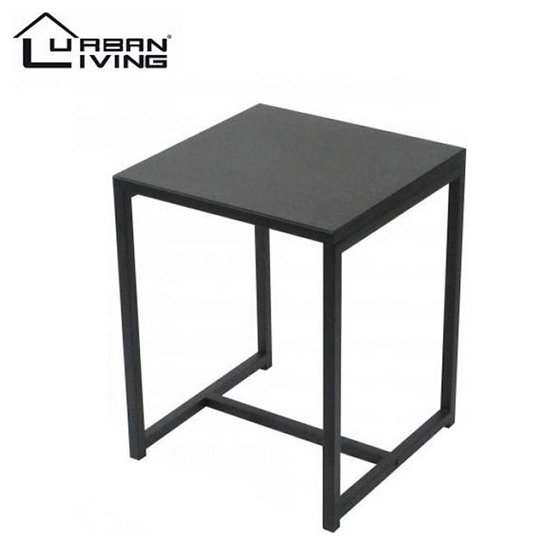 Urban Living Bijzettafel Koffietafel Side Table Vierkant Industrieel Design Metalen Blad & Metalen Frame 40 X 40 X 50 Cm 2
