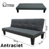 Urban Living Sofa bed Sofa bed Anthracite 2
