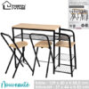 Urban Living – Friends Bar Table With 2 Collapsible Stools And Storage Space – Black 1