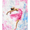 Ballerina rosa dipinto dai numeri
