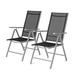 Conjunto de cadeiras de jardim de alumínio