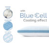 3d Blue Cell Verkoelend Microgel Kussen