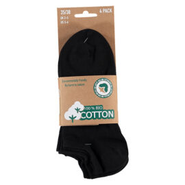 Bio Katoen Sneakersokken Zwart1