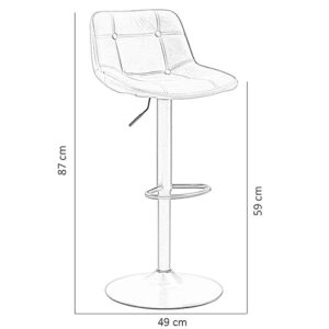Bar stool Ezra Dimensions
