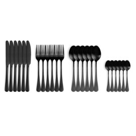 Cutlery 24 Piece Black Complete