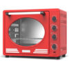 Turbotronic Tt Ev35r Retro Rvs Elektrische Oven 35 Liter 1600w Rood Thumbnail
