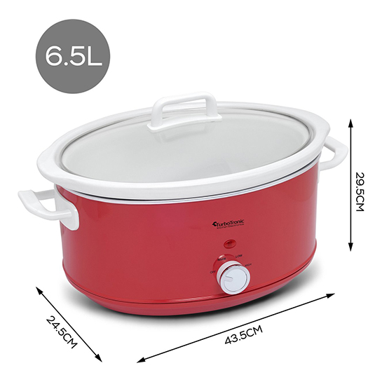 Turbotronic Sc6p Slow Cooker – 6.5 Litri – Rosso 2
