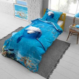 Dekbedovertrek Dolfijn Schuin