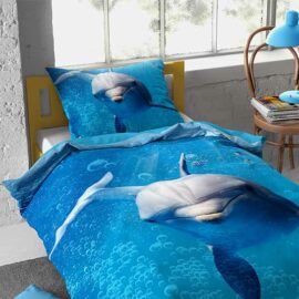 Dekbedovertrek Dolfijn Schuinaanzicht