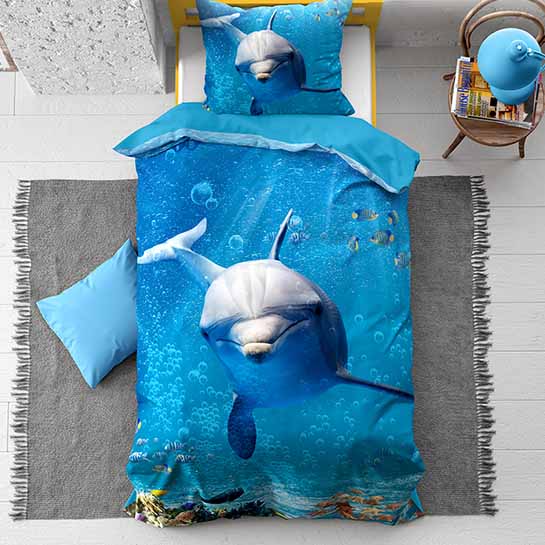 Dekbedovertrek Dolfijn Van Boven