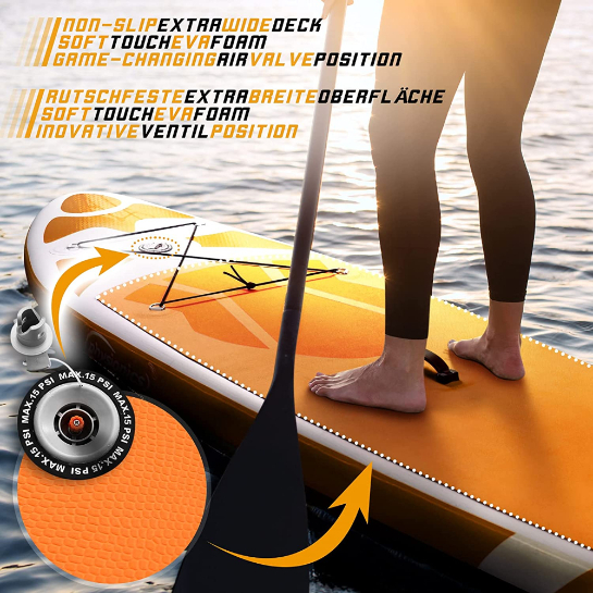 4056282469581 Stand Up Paddle Board Sup Board 305cm Orange Kraken 6