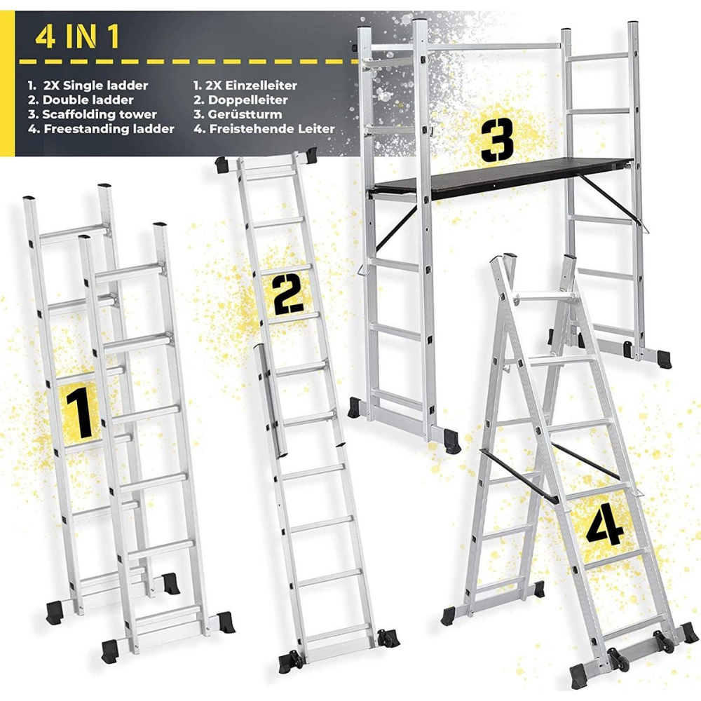 Cornwall rijkdom matig Steiger – Ladder - Werkhoogte Max. 300 cm - Max Belasting 150 kg –  Aluminium - Webshop-outlet.nl | Aanbiedingen tegen OUTLET prijzen!