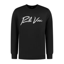 Paulo Vici Crewneck Sweater Black Front 768x768