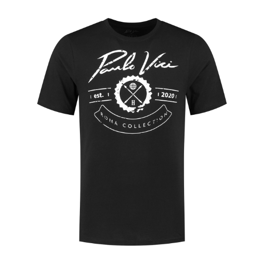 Paulo Vici Heren T Shirt Black Front 1