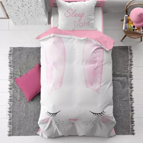 Dreamhouse Dekbedovertrek Cute Bunny Pink