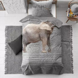 Dreamhouse Dekbedovertrek Goodnight Elephant Grey