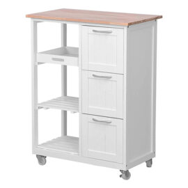 Keuken Trolley Op Wieltjes Wit2