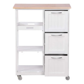 Keuken Trolley Op Wieltjes Wit4