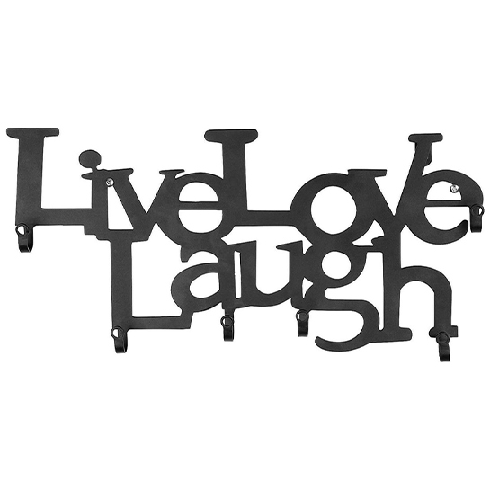 Wandkapstok Live Love Laugh3