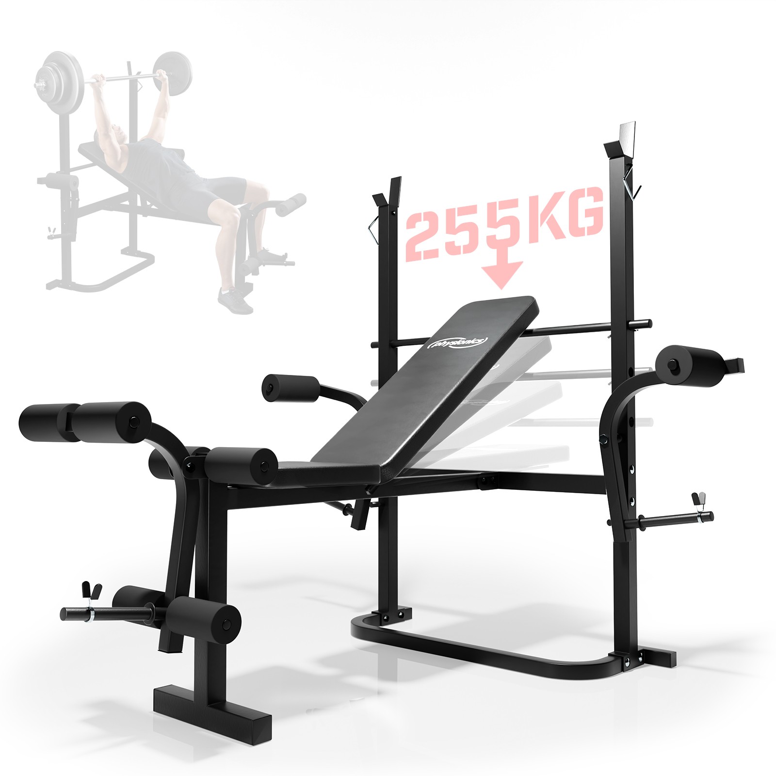 Banc de musculation Capacité de charge jusqu'à 100 kg Réglable Banc  musculation Banc d'entraînement Banc de sport fitness sport musculation