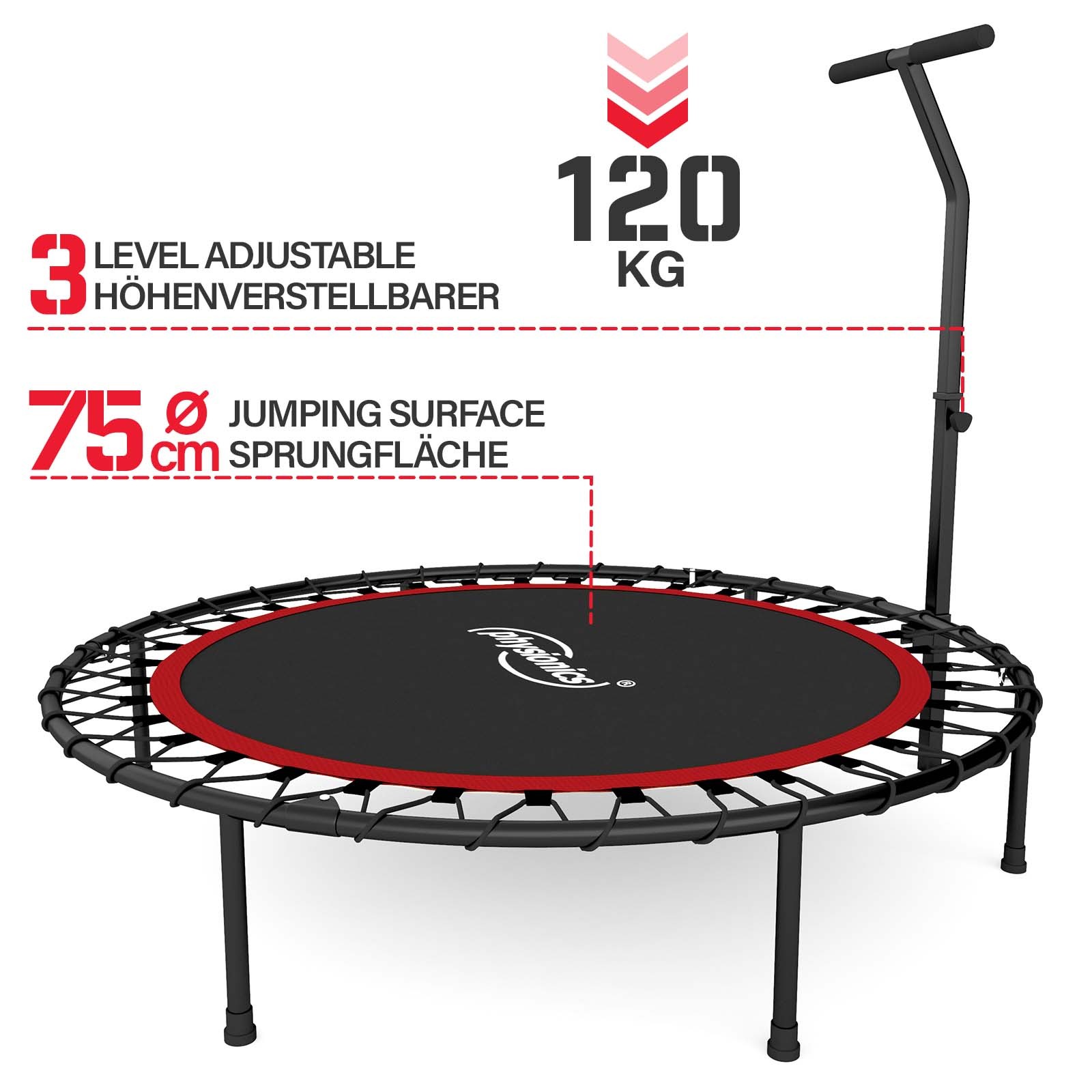 Trampoline pliable pour 2 enfants intérieur/extérieur