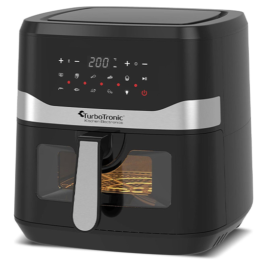 Montgomery Supplement Doe alles met mijn kracht TurboTronic - Airfryer XL - Heteluchtfriteuse met Raam - 7,5 Liter - Zwart  - AF7W - Webshop-outlet.nl | Aanbiedingen tegen OUTLET prijzen!